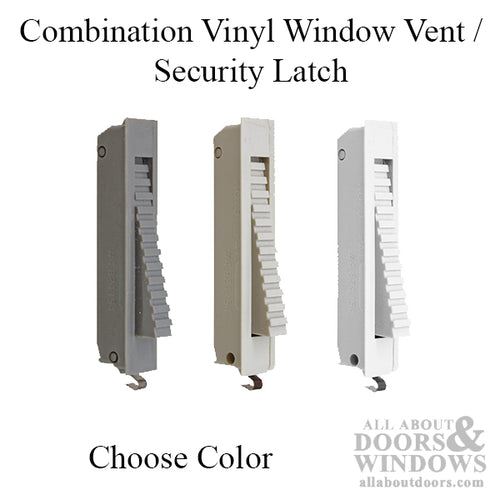 Combination Vinyl Window Vent / Security Latch - Choose Color - Combination Vinyl Window Vent / Security Latch - Choose Color