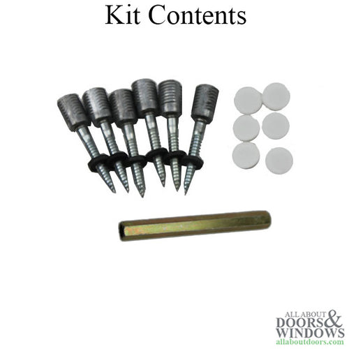 Truth 11085 Door Jamb Jack I Screw pack with Tool and White Finish Caps - Truth 11085 Door Jamb Jack I Screw pack with Tool and White Finish Caps