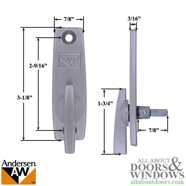 Andersen Window - Prefinished Terratone Doors - Inside 2 Panel Thumb Latch - Stone - Andersen Window - Prefinished Terratone Doors - Inside 2 Panel Thumb Latch - Stone