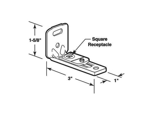 Pivot Bracket - Bottom - Steel - Bifold Door - Pivot Bracket - Bottom - Steel - Bifold Door