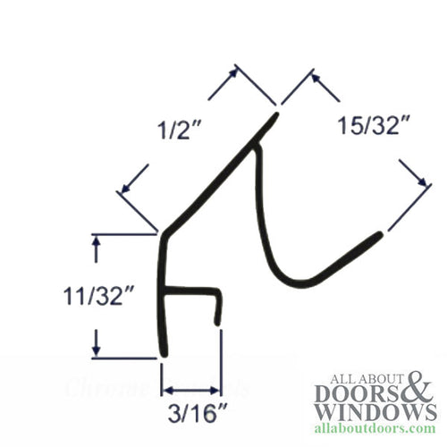 Andersen Perma-Shield Narrowline Glazing Bead, 3/8 glass Lower Rails - White - Andersen Perma-Shield Narrowline Glazing Bead, 3/8 glass Lower Rails - White