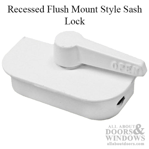 Crestline Recessed Flush Mount Style Sash Lock - White - Crestline Recessed Flush Mount Style Sash Lock - White