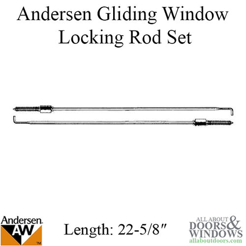 Locking Rod Set, Andersen G4 Gliding Window - Locking Rod Set, Andersen G4 Gliding Window