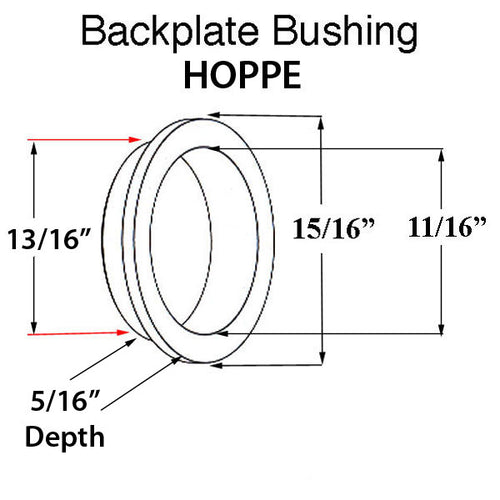 HOPPE / Fuhr Handle Bushing 11/16  Diameter, Plastic - Clear - HOPPE / Fuhr Handle Bushing 11/16  Diameter, Plastic - Clear