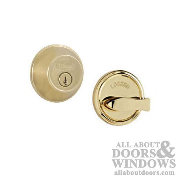 Weslock Deadbolt, Single Cylinder, 200 Series - Polished Brass - Weslock Deadbolt, Single Cylinder, 200 Series - Polished Brass