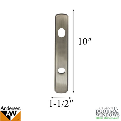 Newbury Passive Exterior Escutcheon Plate - Satin Nickel - Newbury Passive Exterior Escutcheon Plate - Satin Nickel