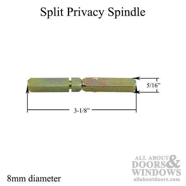 Split Spindle, Swivels in middle 5/16 x 3-1/8