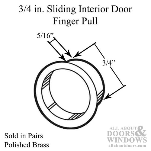Interior Sliding Door Finger Pull 0.75 Inch - Interior Sliding Door Finger Pull 0.75 Inch