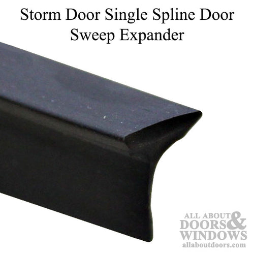 Larson Single Spline Door Sweep for Storm Door Expander - Black - Larson Single Spline Door Sweep for Storm Door Expander - Black