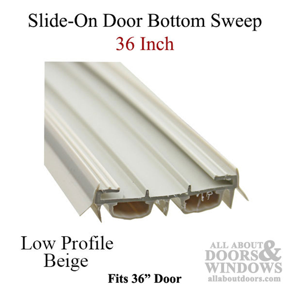 Slide-On Bottom Sweep for 36 Inch Door Bulb Beige - Slide-On Bottom Sweep for 36 Inch Door Bulb Beige