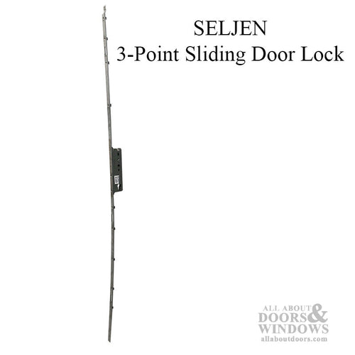 Seljan 3 hook Lock, 1-3/8 backset - Sliding Vinyl Door Multipoint Lock - Seljan 3 hook Lock, 1-3/8 backset - Sliding Vinyl Door Multipoint Lock