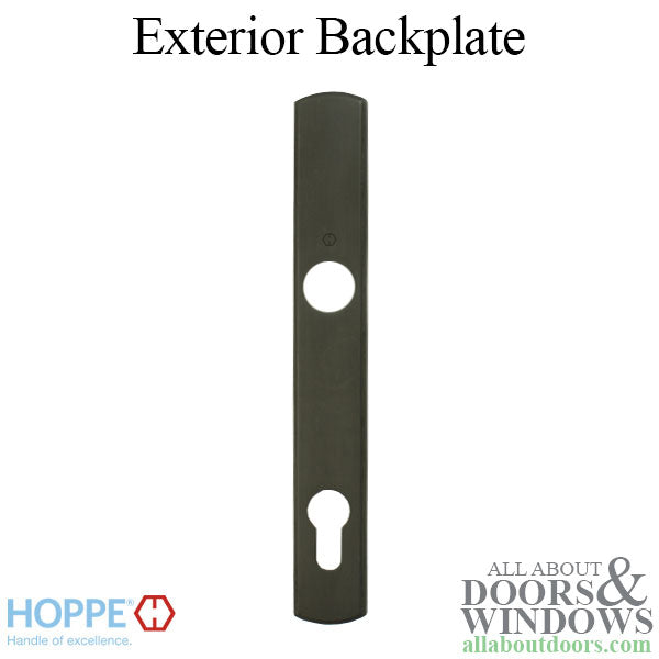 HOPPE Contemporary Exterior Backplate M216N for Active Handlesets - Oil-Rubbed Brass - HOPPE Contemporary Exterior Backplate M216N for Active Handlesets - Oil-Rubbed Brass