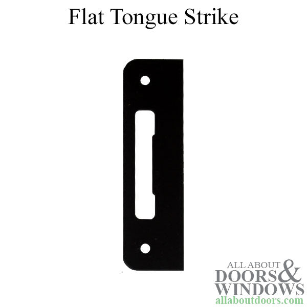 Strike Plate, PT0002N, Flat Tongue 1.30 x 4.57 -  Matte Black - Strike Plate, PT0002N, Flat Tongue 1.30 x 4.57 -  Matte Black