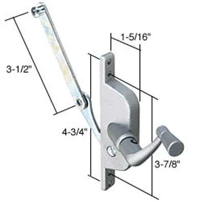 jalousie/ Louver Window Operator,  3-1/2 inch Link, Alum