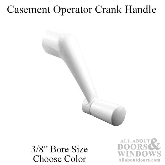 Casement Operator Crank Handle, 3/8 inch Spline, 2-11/16 inch Projection - Choose Color