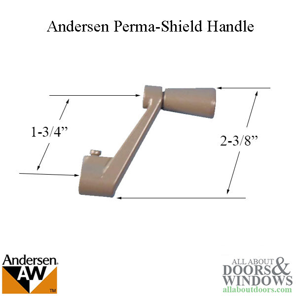 Andersen Perma-Shield Crank Handle - Stone 1975-1981 - Andersen Perma-Shield Crank Handle - Stone 1975-1981