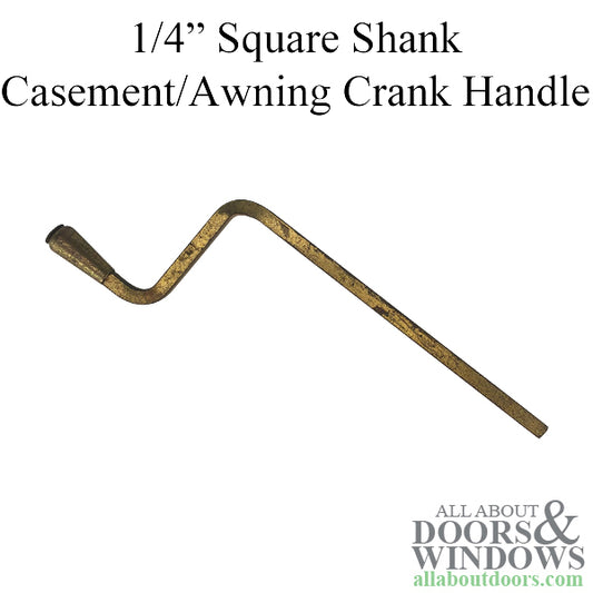 1/4 inch  Square End, Crank Handle Awning / Casement windows