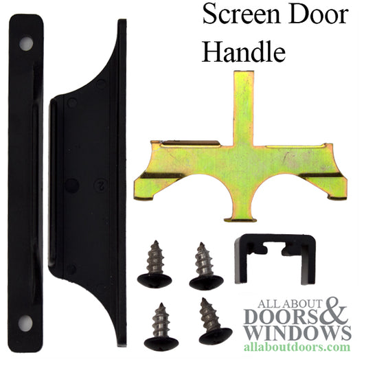 Weathershield Screen Door Handle Set - Black