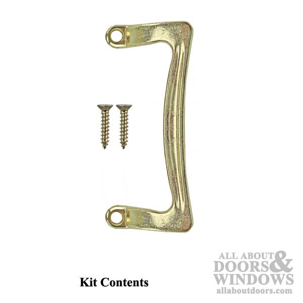 3-1/2 Inch Universal Shower Door / Tub Enclosure Single Handle - Brass - 3-1/2 Inch Universal Shower Door / Tub Enclosure Single Handle - Brass