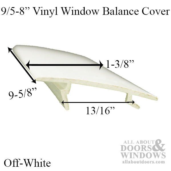 Window balance cover, vinyl filler bead 9-5/8 - Window balance cover, vinyl filler bead 9-5/8