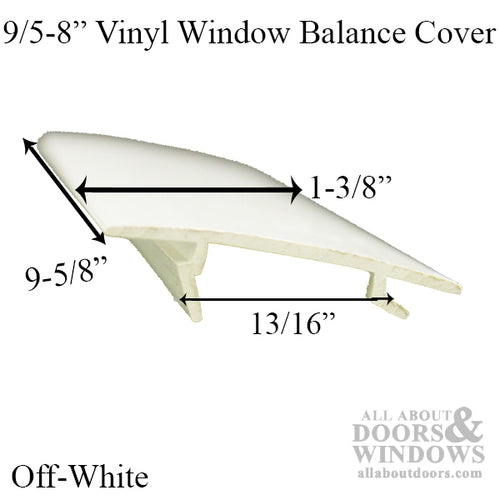 Window balance cover, vinyl filler bead 9-5/8 - Window balance cover, vinyl filler bead 9-5/8