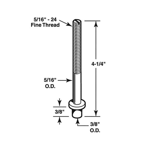 Pivot Rod, 5/16, Bottom, Threaded - Pivot Rod, 5/16, Bottom, Threaded