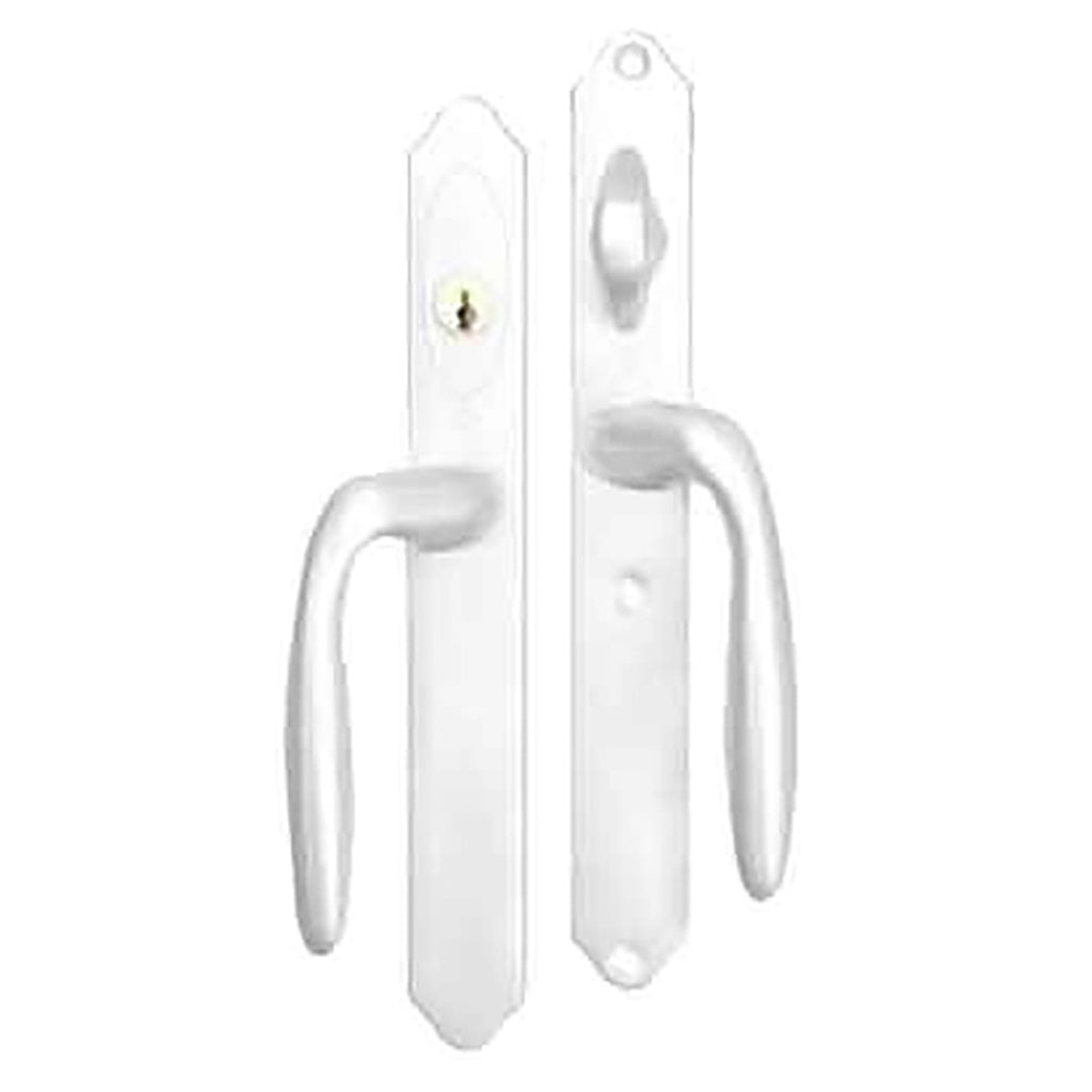 HOPPE HLS 9000 Sliding Door Handle Set Verona Lever Active Keyed White - HOPPE HLS 9000 Sliding Door Handle Set Verona Lever Active Keyed White