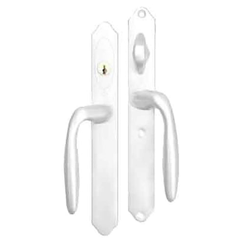 HOPPE HLS 9000 Sliding Door Handle Set Verona Lever Active Keyed White - HOPPE HLS 9000 Sliding Door Handle Set Verona Lever Active Keyed White