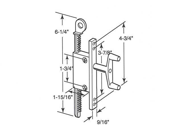 Operator, Jalousie / Louver, 1-3/4‰Û  hole c- c - Operator, Jalousie / Louver, 1-3/4‰Û  hole c- c