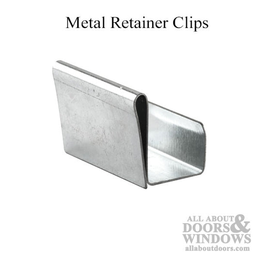 Metal Retainer Clips, Holds 3/8 inch Screen Frame