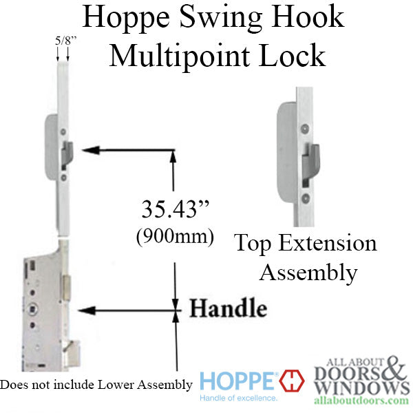 Top Extension Doors 78.54-92.24” Swing Hook @ 35.43