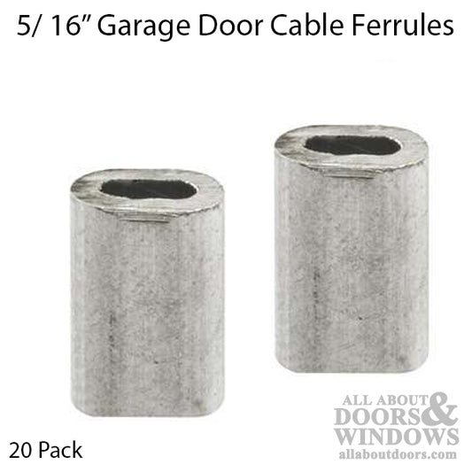 Garage Door Cable Ferrules 5/16" 20 pack