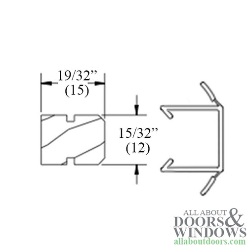 Marvin Jamb Parting Stop Weatherstrip For Patio Doors Marvin V2396 Weather Seal - Marvin Jamb Parting Stop Weatherstrip For Patio Doors Marvin V2396 Weather Seal