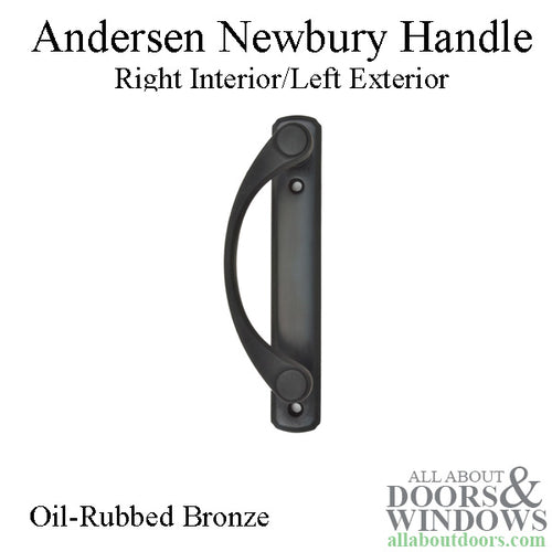 Andersen Frenchwood Gliding Door - Handle - Newbury - Right Interior/Left Exterior - Oil Rubbed Bronze - Andersen Frenchwood Gliding Door - Handle - Newbury - Right Interior/Left Exterior - Oil Rubbed Bronze