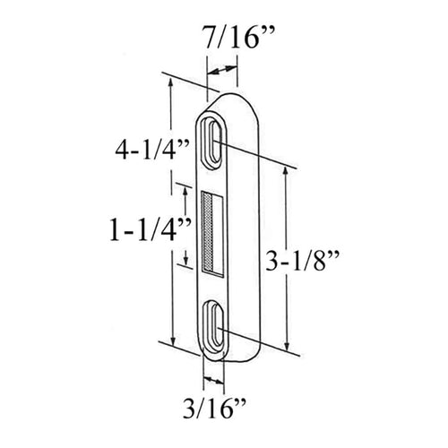 Strike Plate for Sliding Patio Door 5/8