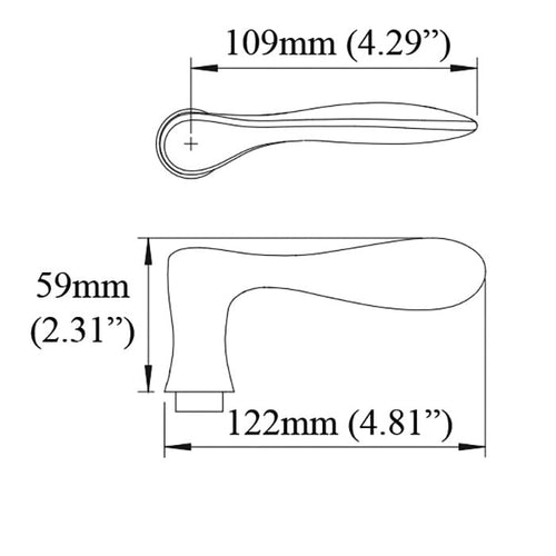 New Orleans Lever Handle for Right Handed Multipoint Lock Handlesets - Satin Nickel - New Orleans Lever Handle for Right Handed Multipoint Lock Handlesets - Satin Nickel