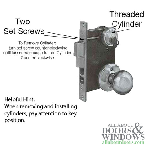 Marks Mortise Cylinder For Storm Doors Threaeded Kwikset Key Cylinder - Marks Mortise Cylinder For Storm Doors Threaeded Kwikset Key Cylinder