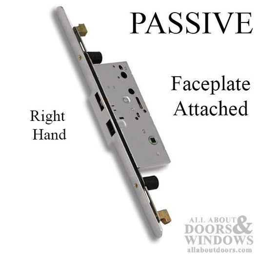 Passive Lock for Concealed Rod 70/92, Right Hand, Radius Faceplate Attached