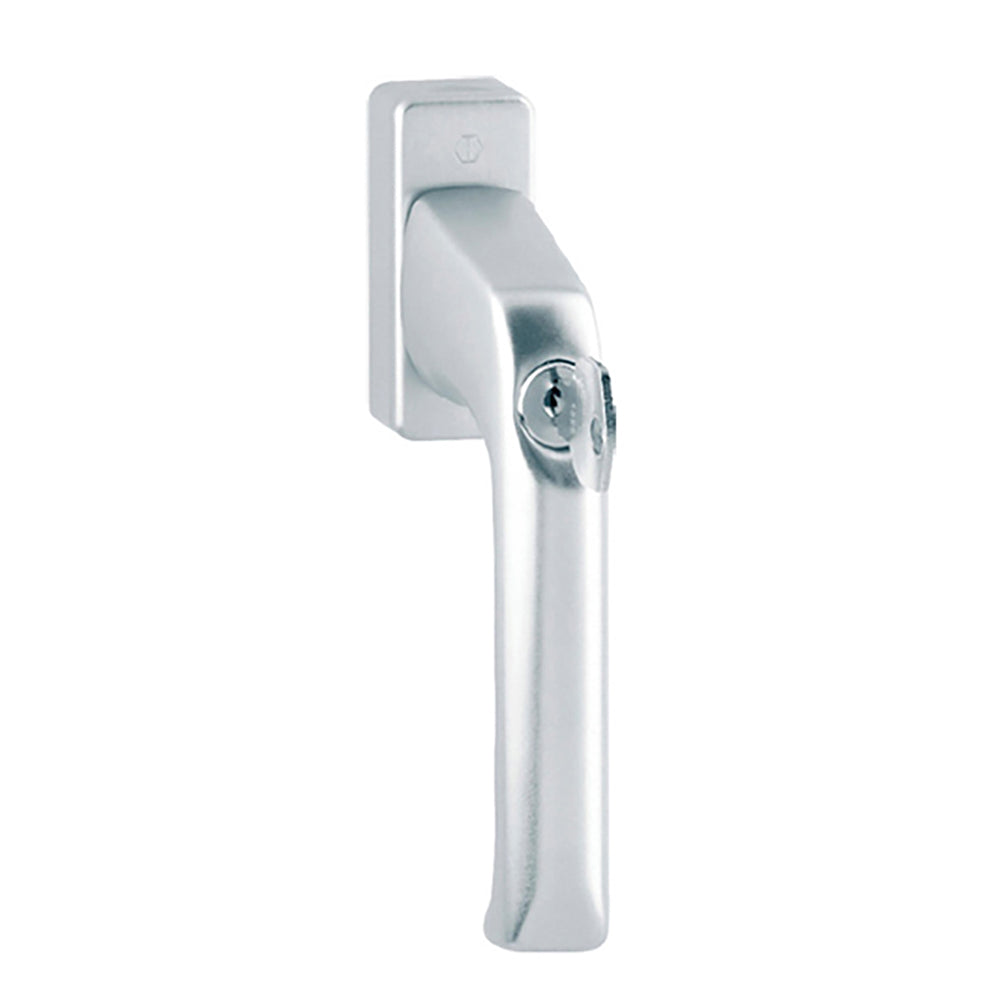 HOPPE London Style Lockable Handle for Tilt and Turn Windows Silver - HOPPE London Style Lockable Handle for Tilt and Turn Windows Silver