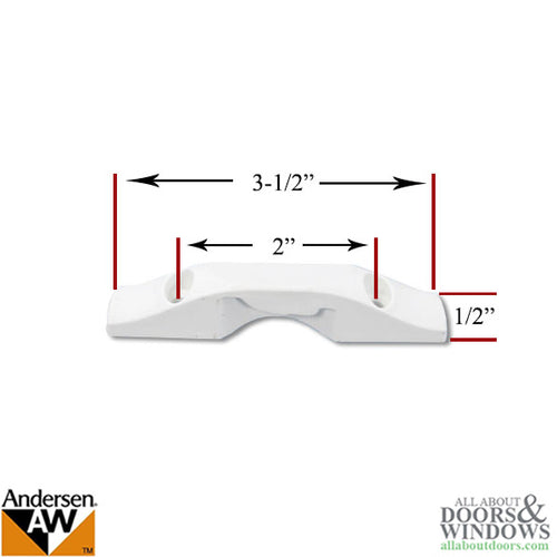 Andersen Sash Lock Keeper for 400 Series Woodwright Double Hung Window - White - Andersen Sash Lock Keeper for 400 Series Woodwright Double Hung Window - White