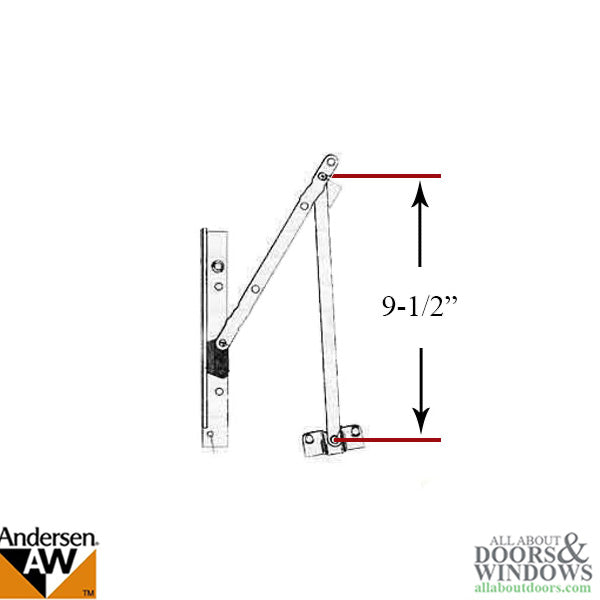 Andersen Awning 9-1/2 Hinge Set W/ Screws - Discontinued - Andersen Awning 9-1/2 Hinge Set W/ Screws - Discontinued