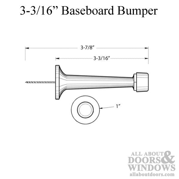 Baseboard Door Stop, Zinc - Oil Rubbed Bronze - Baseboard Door Stop, Zinc - Oil Rubbed Bronze