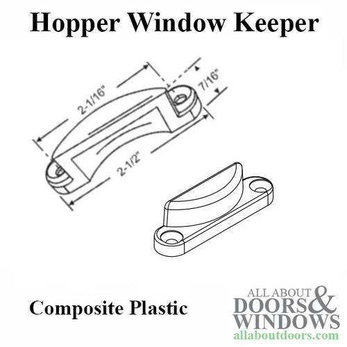 Keeper for Hopper Handle, Plastic - Keeper for Hopper Handle, Plastic
