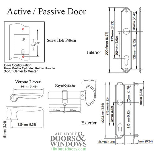 Hoppe Active Verona Handle Set, M151/374N - Satin Nickel - Hoppe Active Verona Handle Set, M151/374N - Satin Nickel