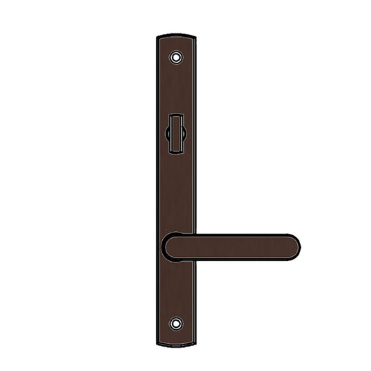 Truth Sentry Lock Handle Set, Contemporary, Painted Over Zinc, Faux Bronze