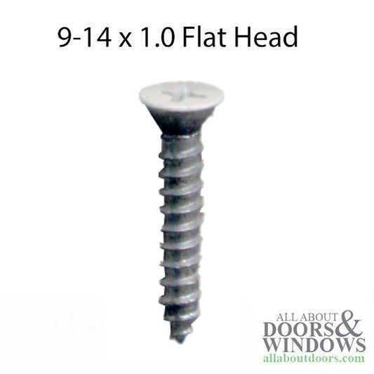 9-14 x 1 Flat Head Screw, Phillips, Type A SMS - 25 Pack