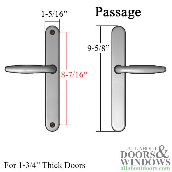 800A Series ADA Compliant Handle, Non-Keyed Passive - 800A Series ADA Compliant Handle, Non-Keyed Passive