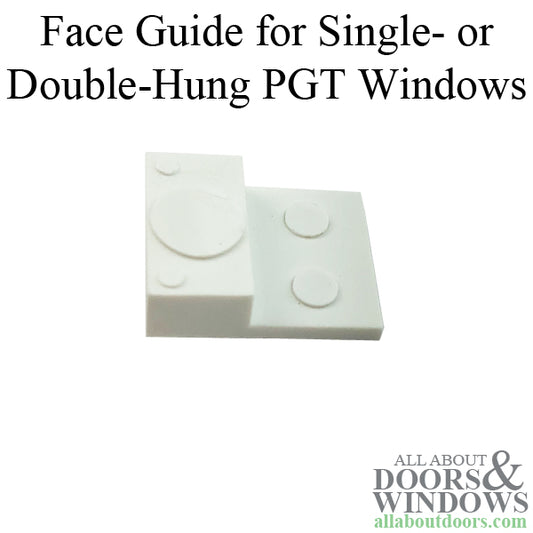 Face Guide, for PGT Windows, White, 5/8" x 1/2" x 3/16"
