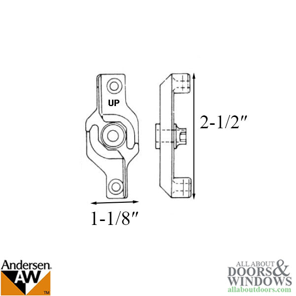 Right Hand Sash Lock Housing, Andersen Perma-Shield Gliding Window - Right Hand Sash Lock Housing, Andersen Perma-Shield Gliding Window