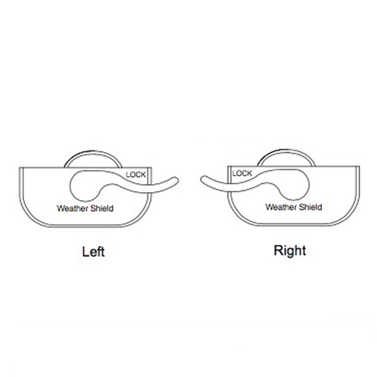 Weather Shield Logo Recessed w/ Flange window sash lock, Right Hand - Weather Shield Logo Recessed w/ Flange window sash lock, Right Hand